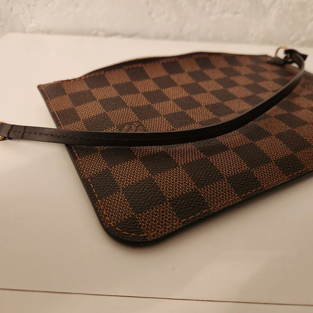Louis Vuitton Damier Brown and Black Checkered Wristlet